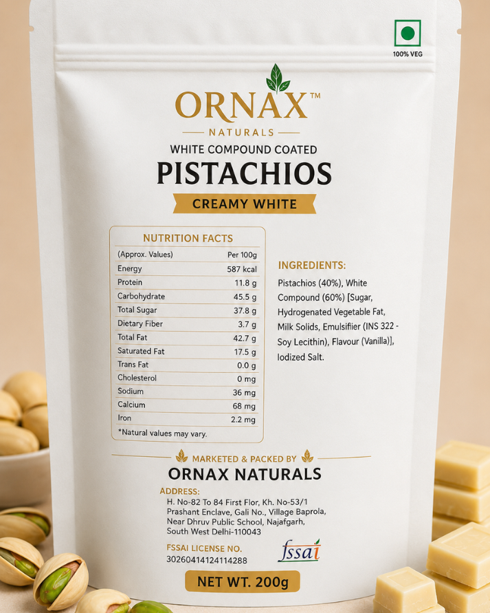 Ornax White Choco Pistachios