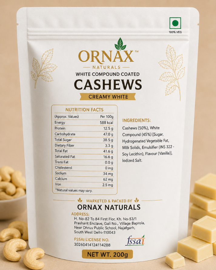 Ornax White Choco Cashews